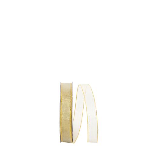 JAM Paper 5/8" x 25yd. Gold Sheer Ribbon